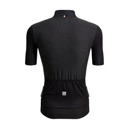 SANTINI Cycling short sleeve jersey - COLORE PURO - black
