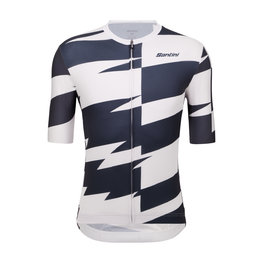 SANTINI Cycling short sleeve jersey - FURIA SMART - white/black