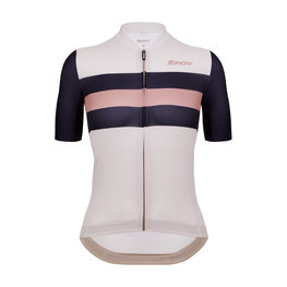 SANTINI Cycling short sleeve jersey - ECO SLEEK NEW BENGAL - white/black