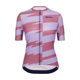 SANTINI Cycling short sleeve jersey - FURIA SMART - pink/purple