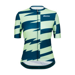 SANTINI Cycling short sleeve jersey - FURIA SMART - light green/green