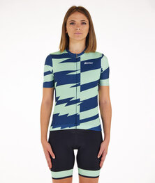 SANTINI Cycling short sleeve jersey - FURIA SMART - light green/green
