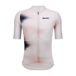 SANTINI Cycling short sleeve jersey - OMBRA - white