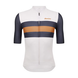SANTINI Cycling short sleeve jersey - ECO SLEEK NEW BENGAL  - white/grey