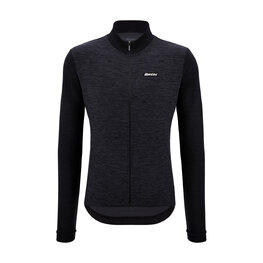 SANTINI Cycling winter long sleeve jersey - PURE - black