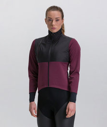 SANTINI Cycling thermal jacket - VEGA ABSOLUTE - bordeaux/black
