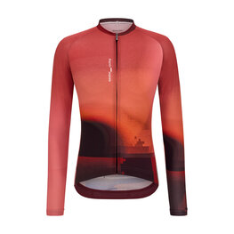 SANTINI Cycling summer long sleeve jersey - LUCE - red