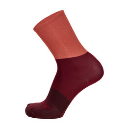 SANTINI Cyclingclassic socks - BIG BENGAL - orange/bordeaux