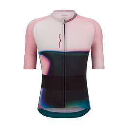 SANTINI Cycling short sleeve jersey - LUCE - black/pink