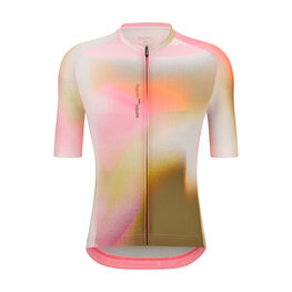 SANTINI Cycling short sleeve jersey - LUCE - pink/brown