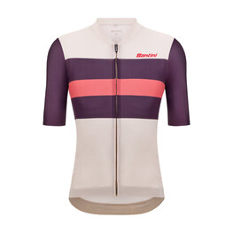 SANTINI Cycling short sleeve jersey - BENGAL - white/purple/pink