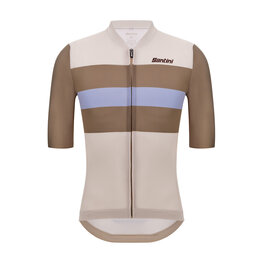 SANTINI Cycling short sleeve jersey - BENGAL - beige/brown/light blue