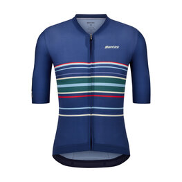 SANTINI Cycling short sleeve jersey - BENGAL EVO - blue