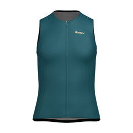 SANTINI Cycling sleeveless jersey - OPAL - blue