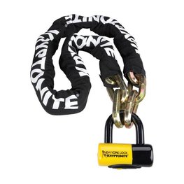 KRYPTONITE bike lock - NEW YORK FAHGETTABOUDIT  - white/yellow/black
