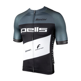 SANTINI Cycling short sleeve jersey - TONO PELLS - black/grey