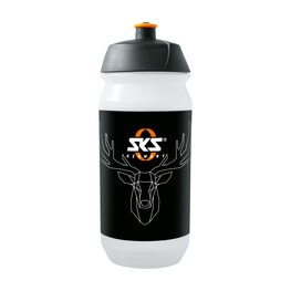 SKS Cycling water bottle - DEER`S HEAD - white/black