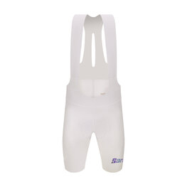 SANTINI Cycling bib shorts - UNICO EDGE - white
