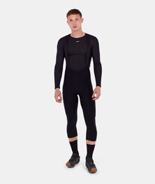 SANTINI Cycling 3/4 length bib shorts - CARGO - black