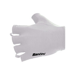 SANTINI Cycling fingerless gloves - 3D - white