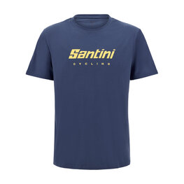 SANTINI Cycling short sleeve t-shirt - BRAND - blue