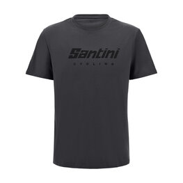SANTINI Cycling short sleeve t-shirt - BRAND - grey