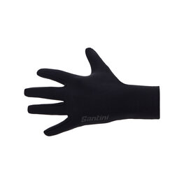 SANTINI Cycling long-finger gloves - ALDO - black