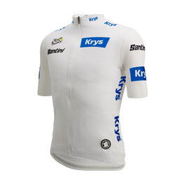 SANTINI Cycling short sleeve jersey - TDF FAN BEST YOUNG RIDER - white