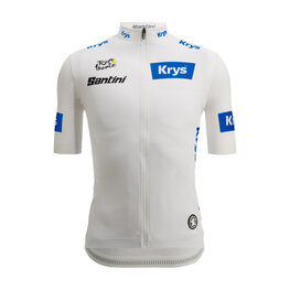 SANTINI Cycling short sleeve jersey - TDF FAN BEST YOUNG RIDER - white