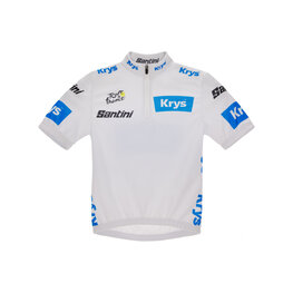 SANTINI Cycling short sleeve jersey - TDF BEST YOUNG RIDER - white