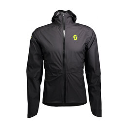 SCOTT waterproof jacket - RC RUN WP - black/yellow