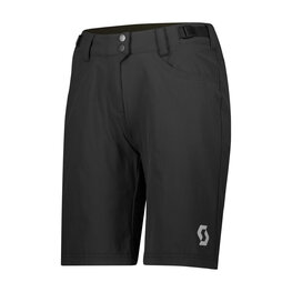 SCOTT Cycling shorts without bib - TRAIL FLOW W/PAD - black