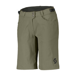 SCOTT Cycling shorts without bib - TRAIL FLOW W/PAD W - green