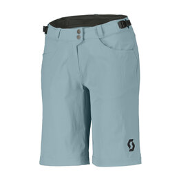 SCOTT Cycling shorts without bib - TRAIL FLOW W/PAD W - blue