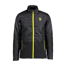 SCOTT Cycling windproof jacket - INSULOFT HYBRID FT - black/yellow
