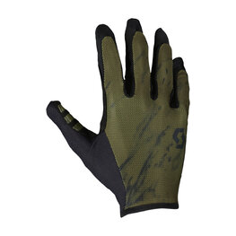 SCOTT Cycling long-finger gloves - TRACTION - green/black
