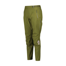 SCOTT Cycling long trousers withot bib - TRAIL STORM WP W - green