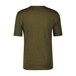 SCOTT Cycling short sleeve t-shirt - COMMUTER MERINO - brown