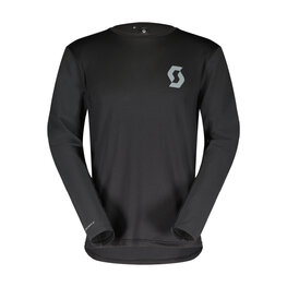 SCOTT Cycling summer long sleeve jersey - TRAIL VERTIC LS - black