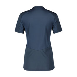 SCOTT Cycling short sleeve jersey - TRAIL FLOW ZIP SS W - blue