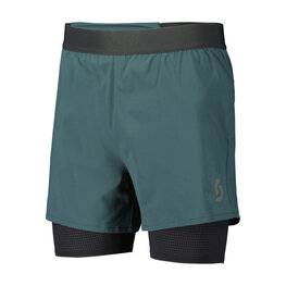 SCOTT Cycling shorts without bib - HYBRID ENDURANCE TECH - green/black