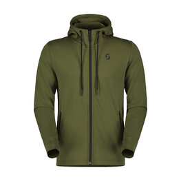 SCOTT hoodie - TECH ZIP - green