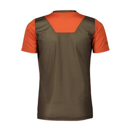 SCOTT Cycling short sleeve jersey - TRAIL VERTIC 10 SS JR - orange/brown