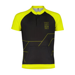 SCOTT Cycling short sleeve jersey - RC TEAM SS JR - black/yellow