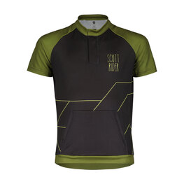 SCOTT Cycling short sleeve jersey - RC TEAM SS JR - black/green