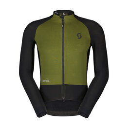 SCOTT Cycling windproof jacket - RC PRO WARM HYBRID GTX WS - green/black