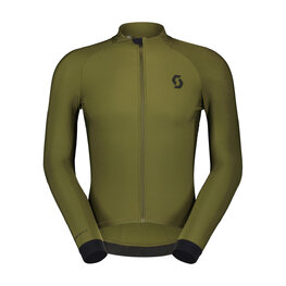 SCOTT Cycling winter long sleeve jersey - PRO WARM - green