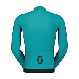 SCOTT Cycling winter long sleeve jersey - PRO WARM - turquoise