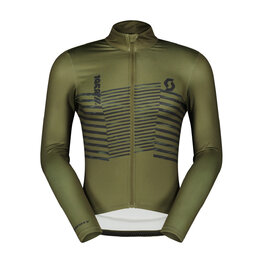 SCOTT Cycling winter long sleeve jersey - TEAM WARM GRAPHICS - green
