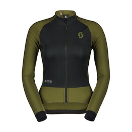 SCOTT Cycling windproof jacket - RC PRO WARM HYBRID GTX WS W - black/green